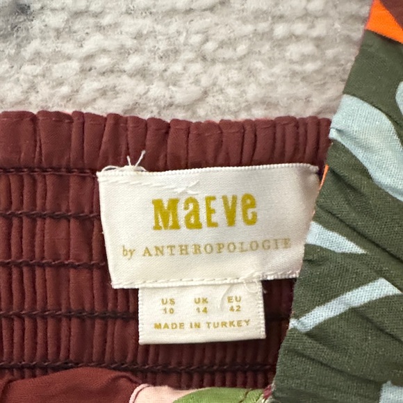 Anthropologie Maeve Multicolor Tropical Print Dress - Picture 2 of 4